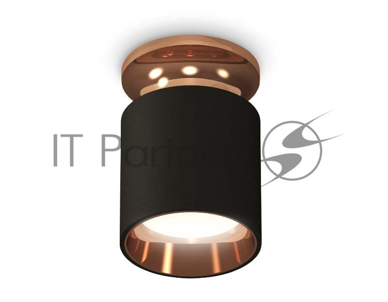 Светильник Ambrella Light XS6302181 SBK/PPG черный песок/золото розовое полированное MR16 GU5.3 (N6906, C6302, N6114)