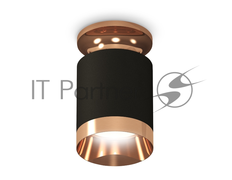 Светильник Ambrella Light XS6302180 SBK/PPG черный песок/золото розовое полированное MR16 GU5.3 (N6906, C6302, N6135)