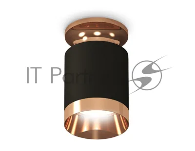Светильник Ambrella Light XS6302180 SBK/PPG черный песок/золото розовое полированное MR16 GU5.3 (N6906, C6302, N6135)