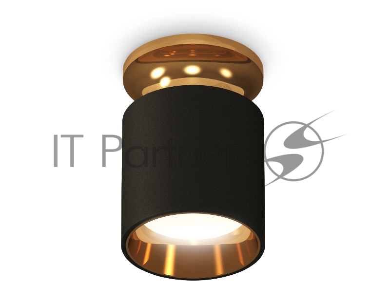 Светильник Ambrella Light XS6302161 SBK/PYG черный песок/золото желтое полированное MR16 GU5.3 (N6905, C6302, N6113)