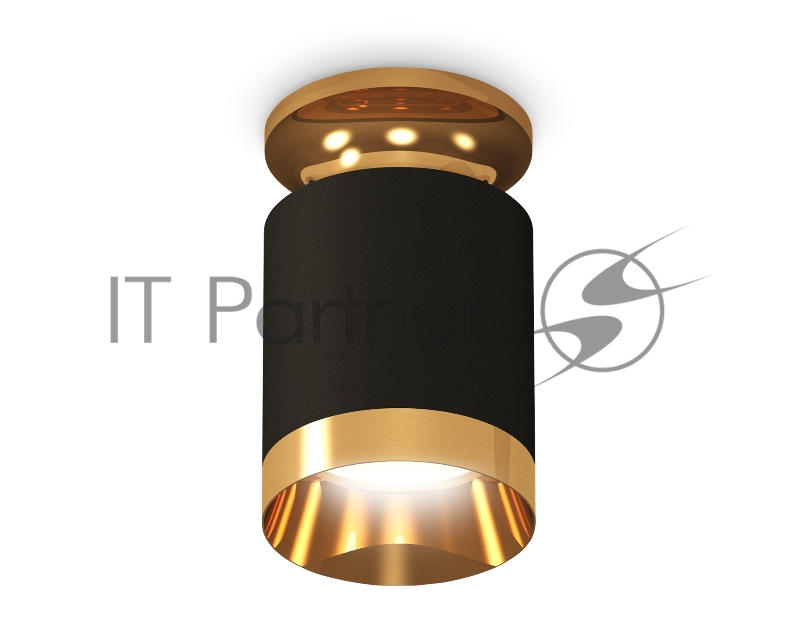 Светильник Ambrella Light XS6302160 SBK/PYG черный песок/золото желтое полированное MR16 GU5.3 (N6905, C6302, N6134)