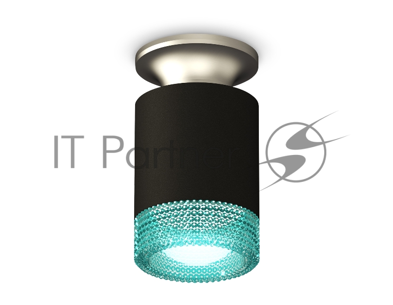 Светильник Ambrella Light XS6302142 SBK/MCH/BL черный песок/хром матовый/голубой MR16 GU5.3 (N6904, C6302, N6153)