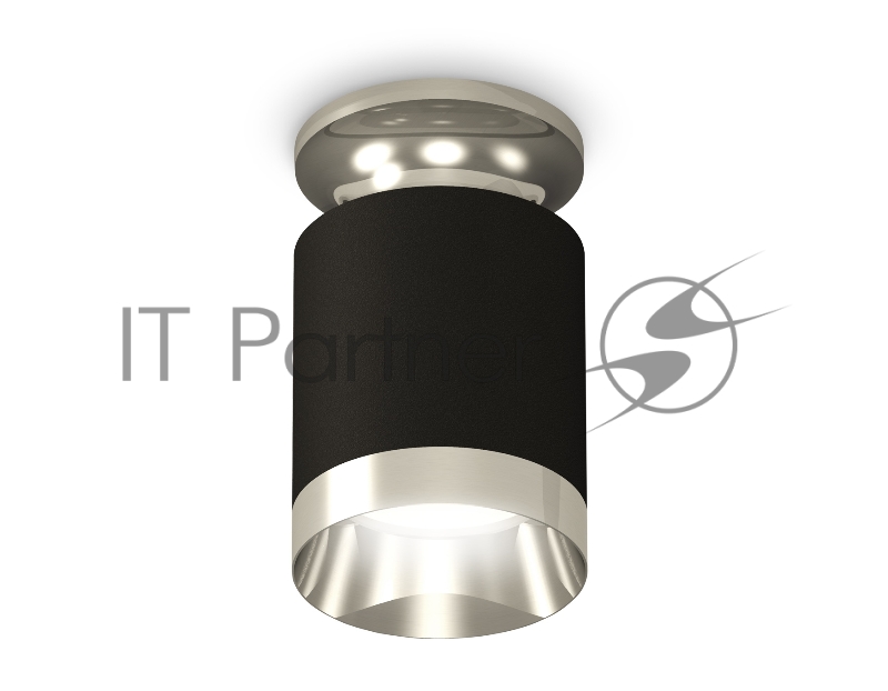 Светильник Ambrella Light XS6302121 SBK/PSL черный песок/серебро полированное MR16 GU5.3 (N6903, C6302, N6132)