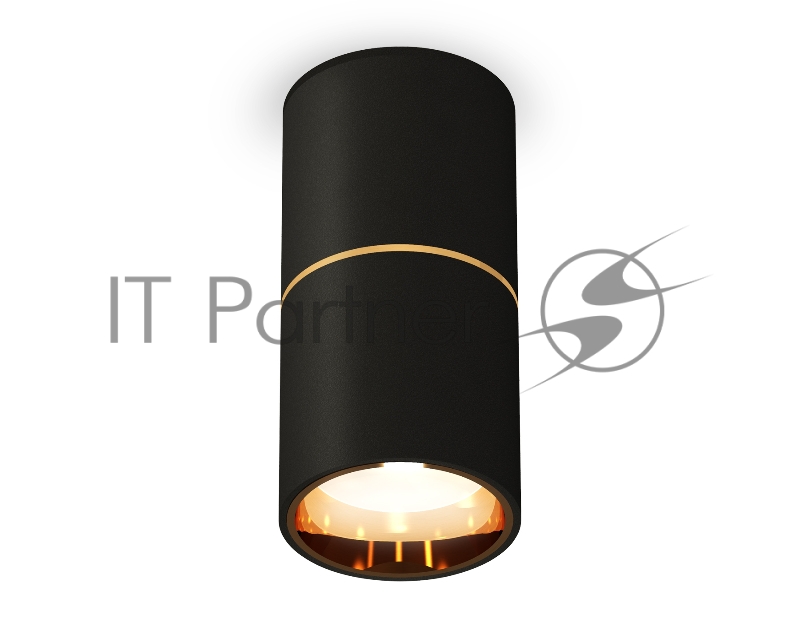 Светильник Ambrella Light XS6302082 SBK/PYG черный песок/золото желтое полированное MR16 GU5.3 (C6302, A2062, N6113)