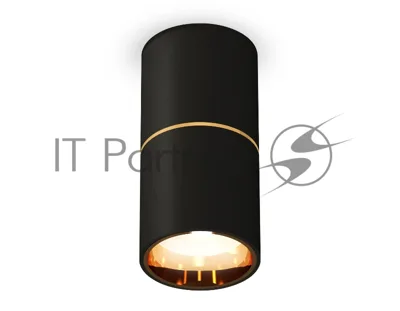 Светильник Ambrella Light XS6302082 SBK/PYG черный песок/золото желтое полированное MR16 GU5.3 (C6302, A2062, N6113)