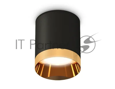 Светильник Ambrella Light XS6302024 SBK/PYG черный песок/золото желтое полированное MR16 GU5.3 (C6302, N6134)