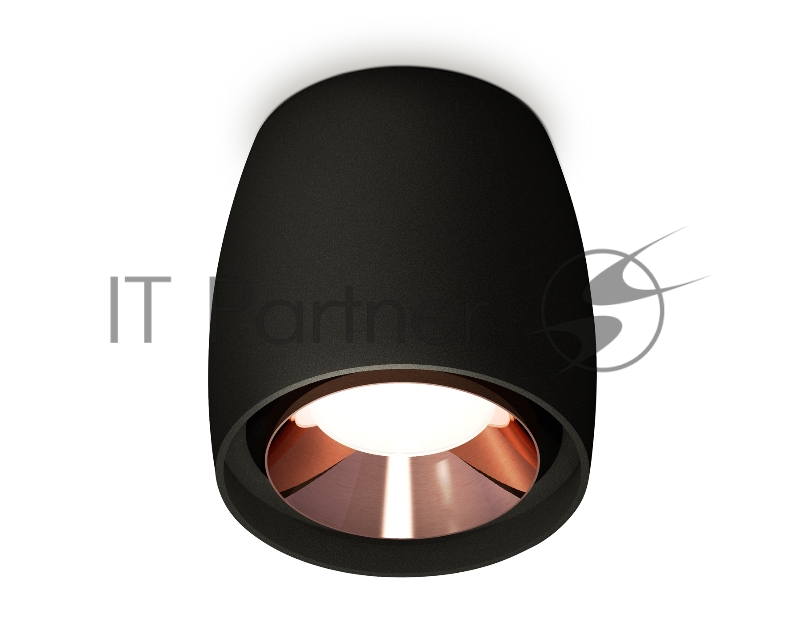 Светильник Ambrella Light XS1142005 SBK/PPG черный песок/золото розовое полированное MR16 GU5.3 (C1142, N7035)