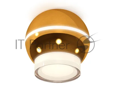 Светильник Ambrella Light XS1105031 PYG/FR золото желтое полированное/белый матовый MR16 GU5.3 LED 3W 4200K (C1105, N7160)