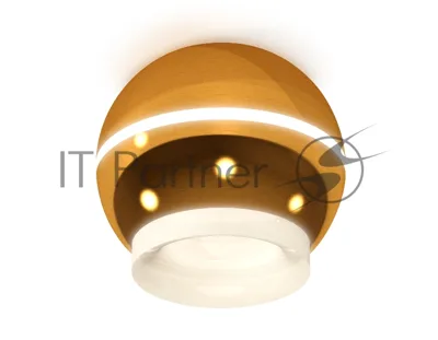 Светильник Ambrella Light XS1105030 PYG/FR золото желтое полированное/белый матовый MR16 GU5.3 LED 3W 4200K (C1105, N7165)