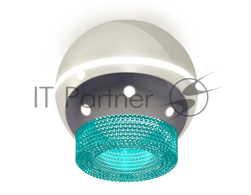 Светильник Ambrella Light XS1104020 PSL/BL серебро полированное/голубой MR16 GU5.3 LED 3W 4200K (C1104, N7194)