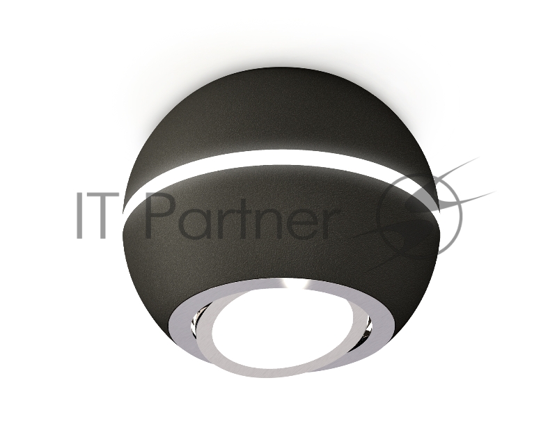 Светильник Ambrella Light XS1102021 SBK/PSL черный песок/серебро полированное MR16 GU5.3 LED 3W 4200K (C1102, N7003)