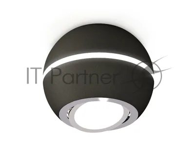 Светильник Ambrella Light XS1102021 SBK/PSL черный песок/серебро полированное MR16 GU5.3 LED 3W 4200K (C1102, N7003)
