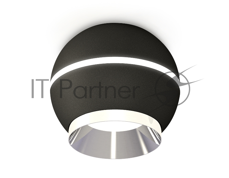 Светильник Ambrella Light XS1102011 SBK/PSL черный песок/серебро полированное MR16 GU5.3 LED 3W 4200K (C1102, N7032)