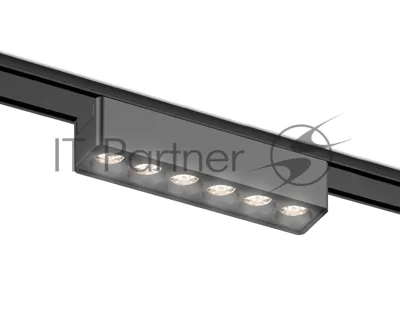 Светильник трековый светодиодный GV1403 BK черный IP20 6W 4200K 48V 24° 122x26x24