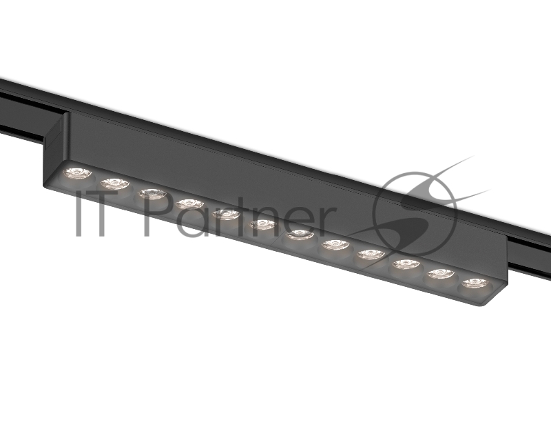 Светильник трековый светодиодный GV1409 BK черный IP20 12W 4200K 48V 24° 230x26x24