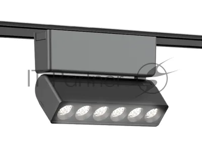 Светильник трековый светодиодный GV1469 BK черный IP20 6W 4200K 48V 24° 122x26x80