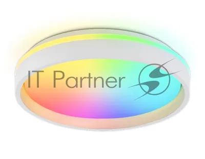 Светодиодный светильник RGB Ambrella light FZ601 WH/GD белый/золото IP20 46W 3000K-6500K+RGB D390*80 (ПДУ ИК)