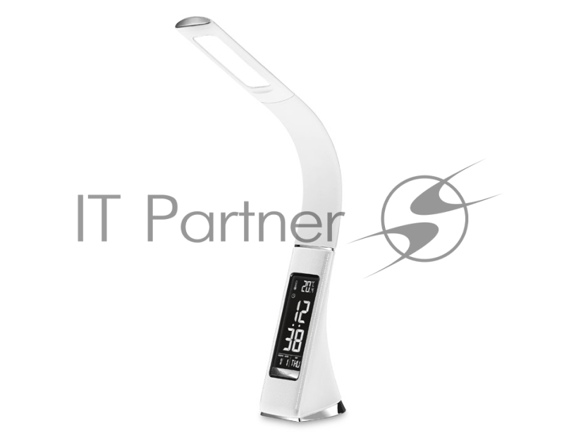Светодиодная настольная лампа с дисплеем Ambrella light DE508 WH белый LED 3000-6400K 6W+LCD 2W