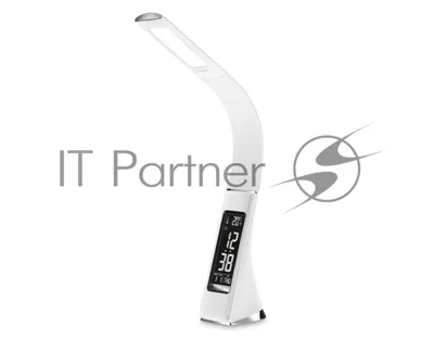 Светодиодная настольная лампа с дисплеем Ambrella light DE508 WH белый LED 3000-6400K 6W+LCD 2W
