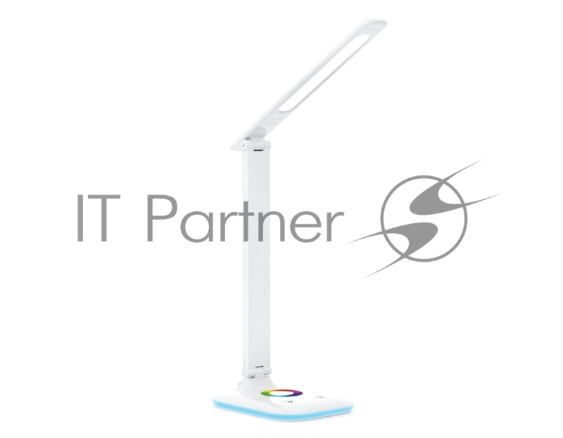 Светодиодная настольная лампа с RGB подсветкой Ambrella light DE530 WH белый LED 3000-6400K+RGB 8W