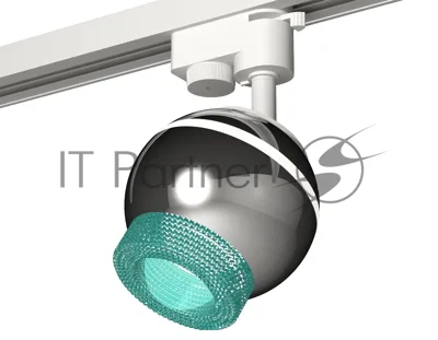 Светильник Ambrella light XT1104004 PSL/BL серебро полированное/голубой GU5.3 LED 3W 4200K (A2520, C1104, N7194)