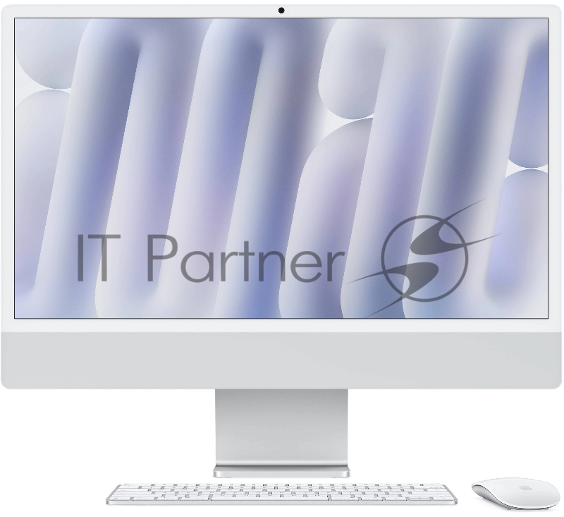 Моноблок Apple iMac A3137 24" 4.5K M4 10 core (4) 16Gb SSD256Gb 10 core GPU macOS WiFi BT 143W клавиатура мышь Cam серебристый 4480x2520