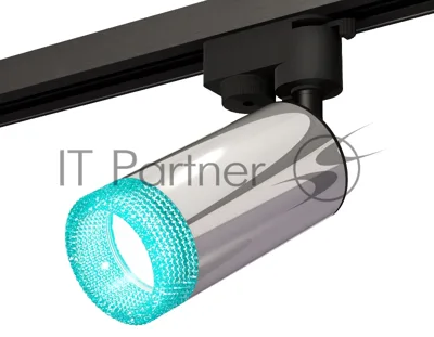 Светильник Ambrella light XT6325002 PSL/SBK/BL серебро полированное/черный песок/голубой MR16 GU5.3 (A2521, C6325, N6153)
