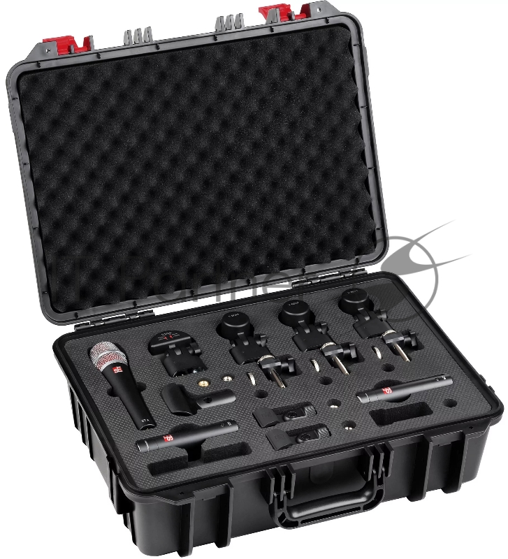 Набор микрофонов для ударной установки sE Electronics V PACK ARENA 1 х микрофон V KICK, 3 х микрофона V BEAT, 3 х крепления V CLAMP, 1 х микрофон V7 X, 2 х конденсаторных микрофона sE8, пластиковый кейс