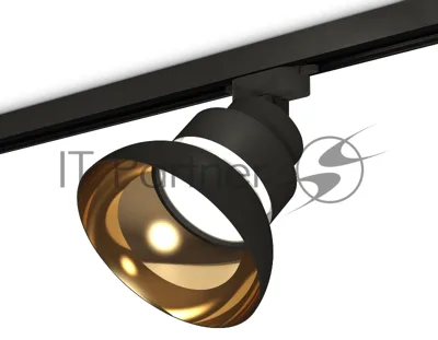 Светильник Ambrella light XT8102201SBK/PYG/CL черный песок/золото желтое полированое/прозрачный GX53
