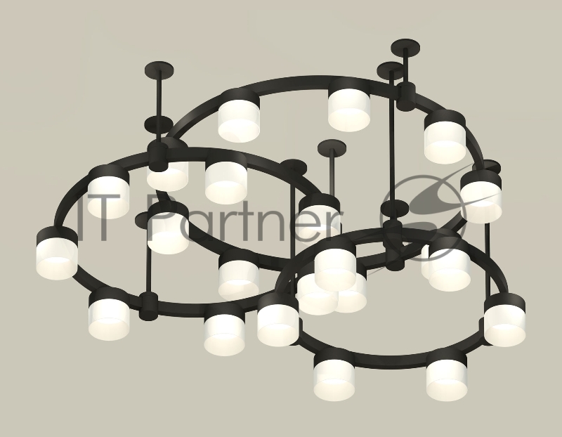 Светильник Ambrella light XR92222210/22 SBK/FR черный песок/белый матовый GX53