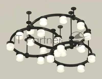 Светильник Ambrella light XR92222210/22 SBK/FR черный песок/белый матовый GX53