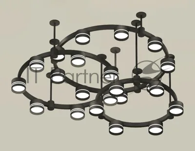 Светильник Ambrella light XR92222200/22 SBK/FR черный песок/белый матовый GX53