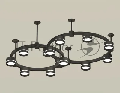 Светильник Ambrella light XR92221005/13 SBK/FR черный песок/белый матовый GX53 (A9222, A9227, C9238, C9232, N8462)