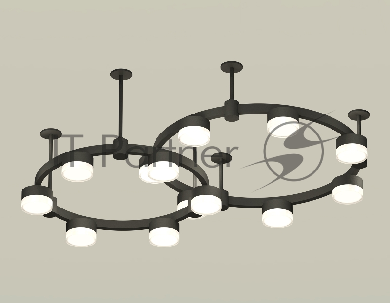 Светильник Ambrella light XR92221006/13 SBK/FR/CL черный песок/белый матовый/прозрачный GX53