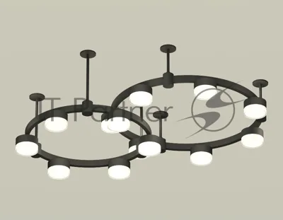Светильник Ambrella light XR92221006/13 SBK/FR/CL черный песок/белый матовый/прозрачный GX53