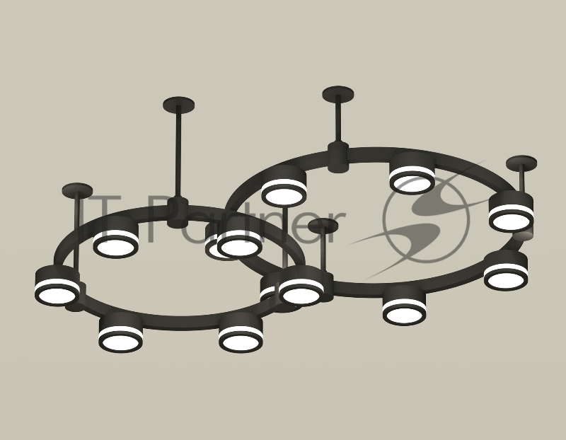 Светильник Ambrella light XR92221003/13 SBK/FR черный песок/белый матовый GX53 (A9222, A9227, C9238, C9232, N8415)
