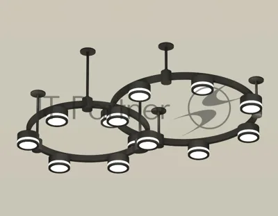 Светильник Ambrella light XR92221003/13 SBK/FR черный песок/белый матовый GX53 (A9222, A9227, C9238, C9232, N8415)
