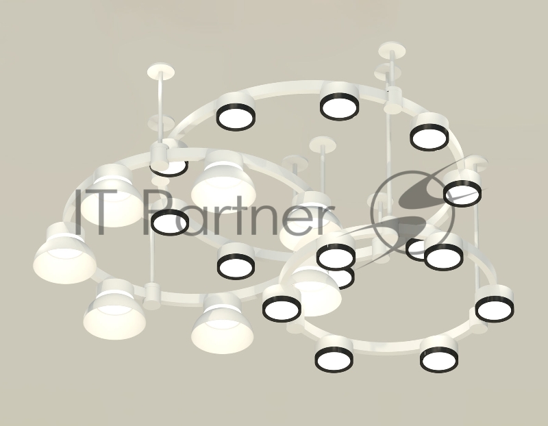 Светильник Ambrella light XR92212010/22 SWH/PBK/FR белый песок/черный полированный/белый матовый GX53