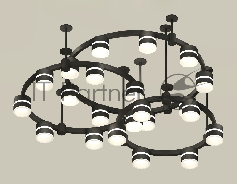 Светильник Ambrella light XR92222220/22 SBK/FR черный песок/белый матовый GX53
