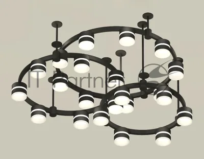 Светильник Ambrella light XR92222220/22 SBK/FR черный песок/белый матовый GX53