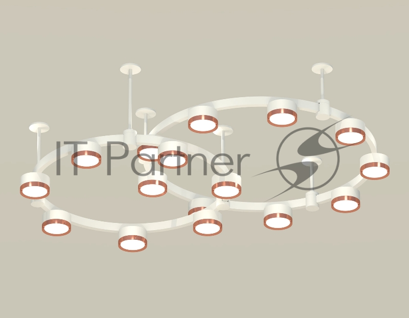 Светильник Ambrella light XR92211160/16 SWH/PPG белый песок/золото розовое полированное GX53
