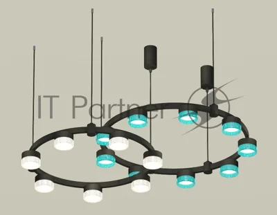 Светильник Ambrella light XR92091300/16 SBK/BL/CL черный песок/голубой/прозрачный GX53 (A9209, C9242, C9238, N8488, N8480)