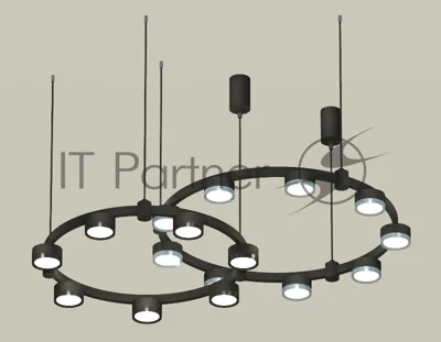 Светильник Ambrella light XR92091210/16 SBK/PPH/PBK черный песок/графит полированный/черный полированный GX53