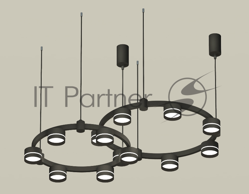 Светильник Ambrella light XR92091005/13 SBK/FR черный песок/белый матовый GX53 (A9209, C9238, C9232, N8462)