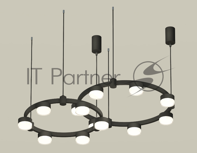 Светильник Ambrella light XR92091006/13 SBK/FR/CL черный песок/белый матовый/прозрачный GX53 (A9209, C9238, C9232, N8399)