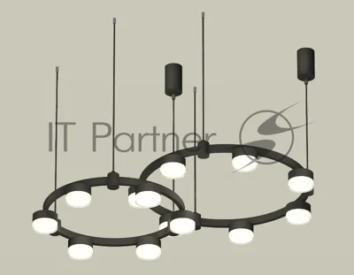 Светильник Ambrella light XR92091006/13 SBK/FR/CL черный песок/белый матовый/прозрачный GX53 (A9209, C9238, C9232, N8399)