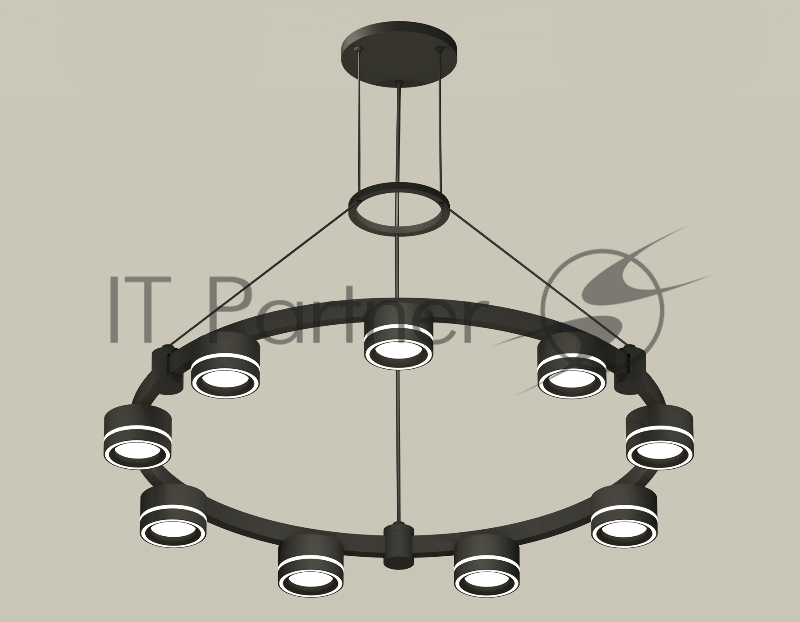 Светильник Ambrella light XR92051901/9 SBK/FR черный песок/белый матовый GX53 (A9205, C9242, N8434)