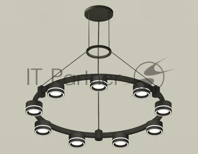 Светильник Ambrella light XR92051901/9 SBK/FR черный песок/белый матовый GX53 (A9205, C9242, N8434)