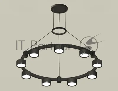 Светильник Ambrella light XR92051800/9 SBK/PBK черный песок/черный полированный GX53 (A9205, C9242, N8113)