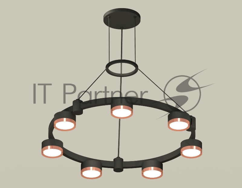 Светильник Ambrella light XR92051503/7 SBK/PPG черный песок/золото розовое полированное GX53 (A9205, C9238, N8126)